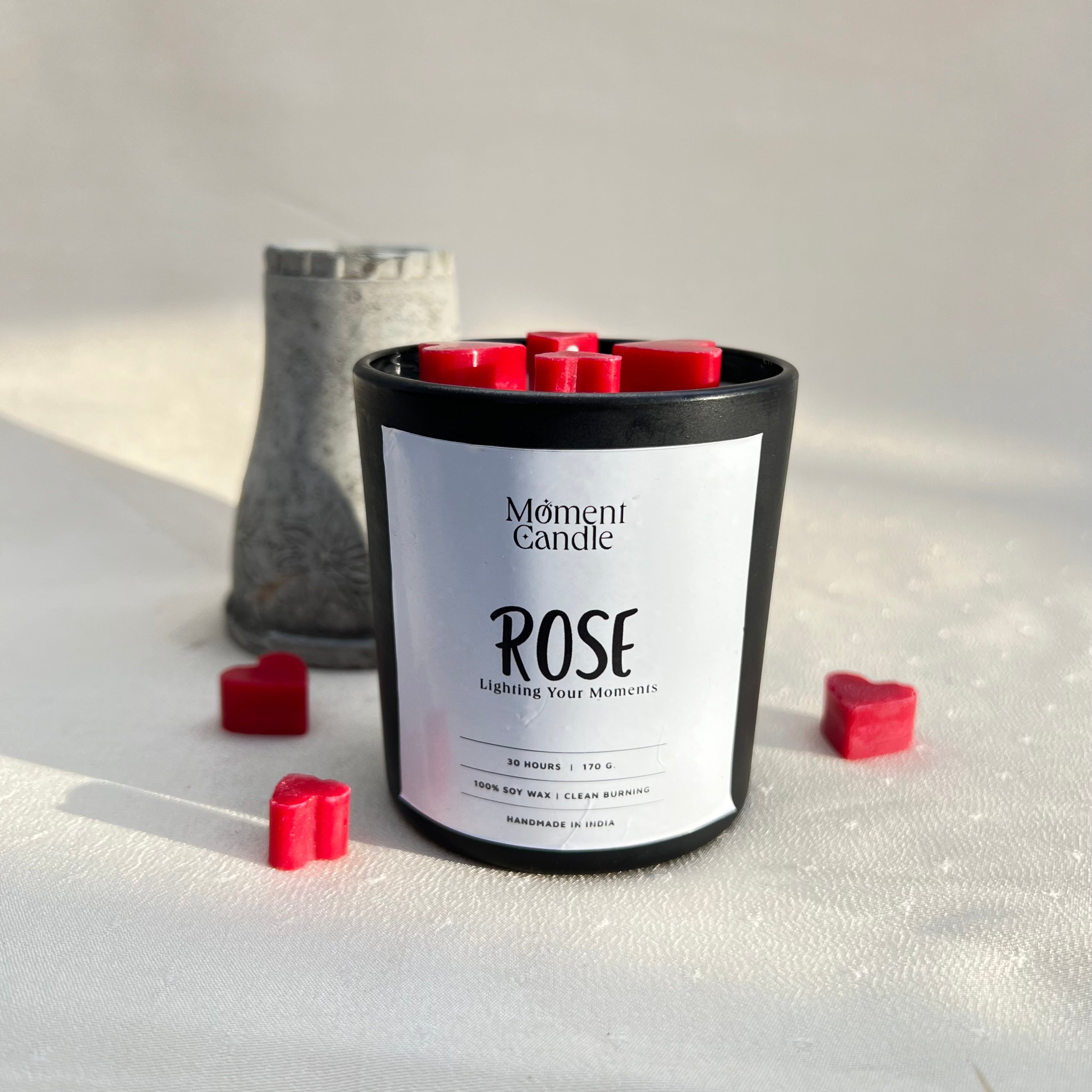 Rose Scented Jar Candle With Heart