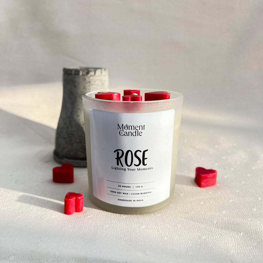 Rose Scented Jar Candle With Heart