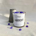 Lavender Scented Jar Candle With Stone