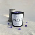 Lavender Scented Jar Candle With Stone