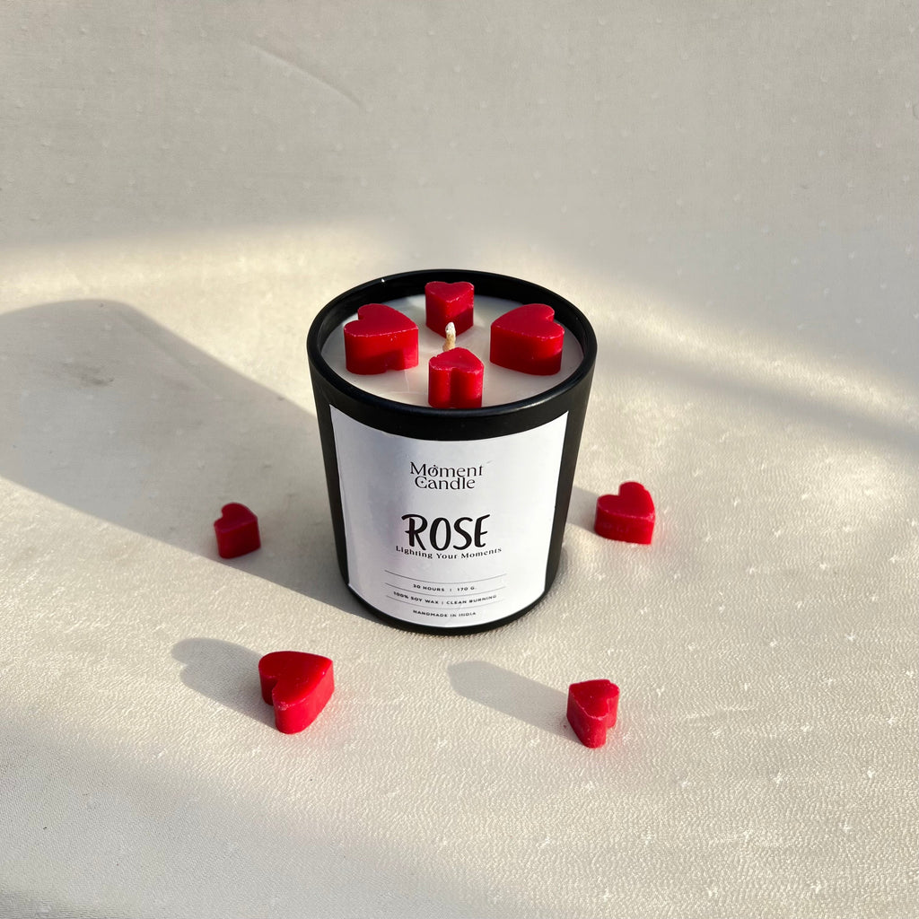 Rose Scented Jar Candle With Heart