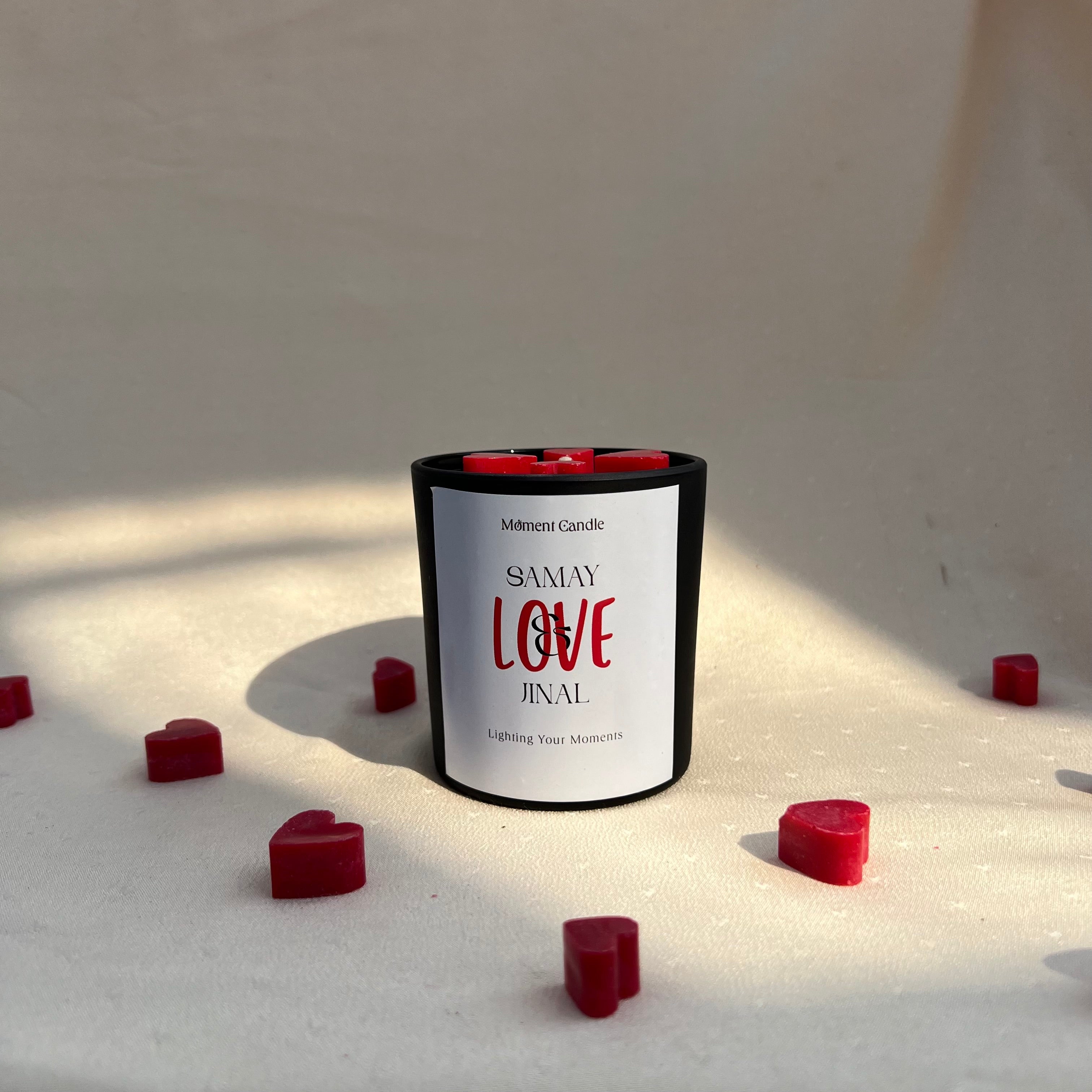 Customize With Rose Scented Jar Candle