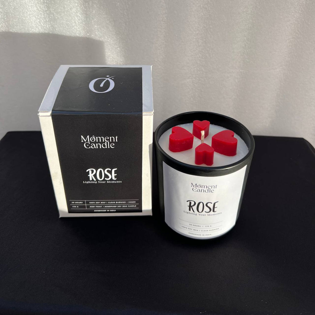 Rose Scented Jar Candle With Heart
