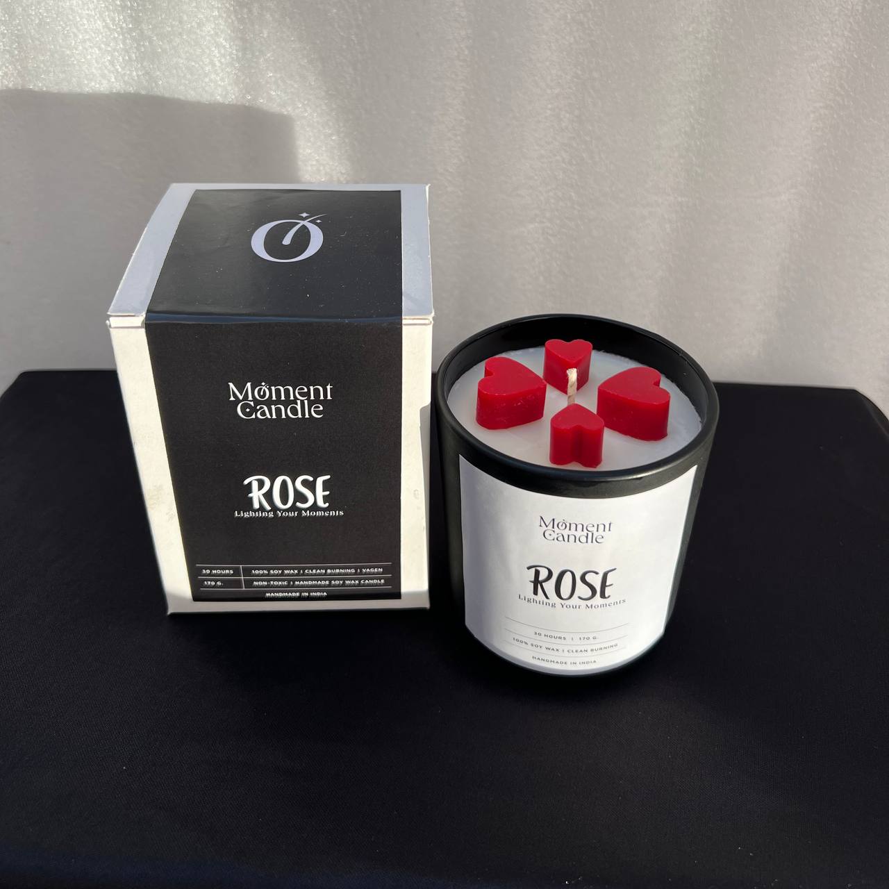 Rose Scented Jar Candle With Heart
