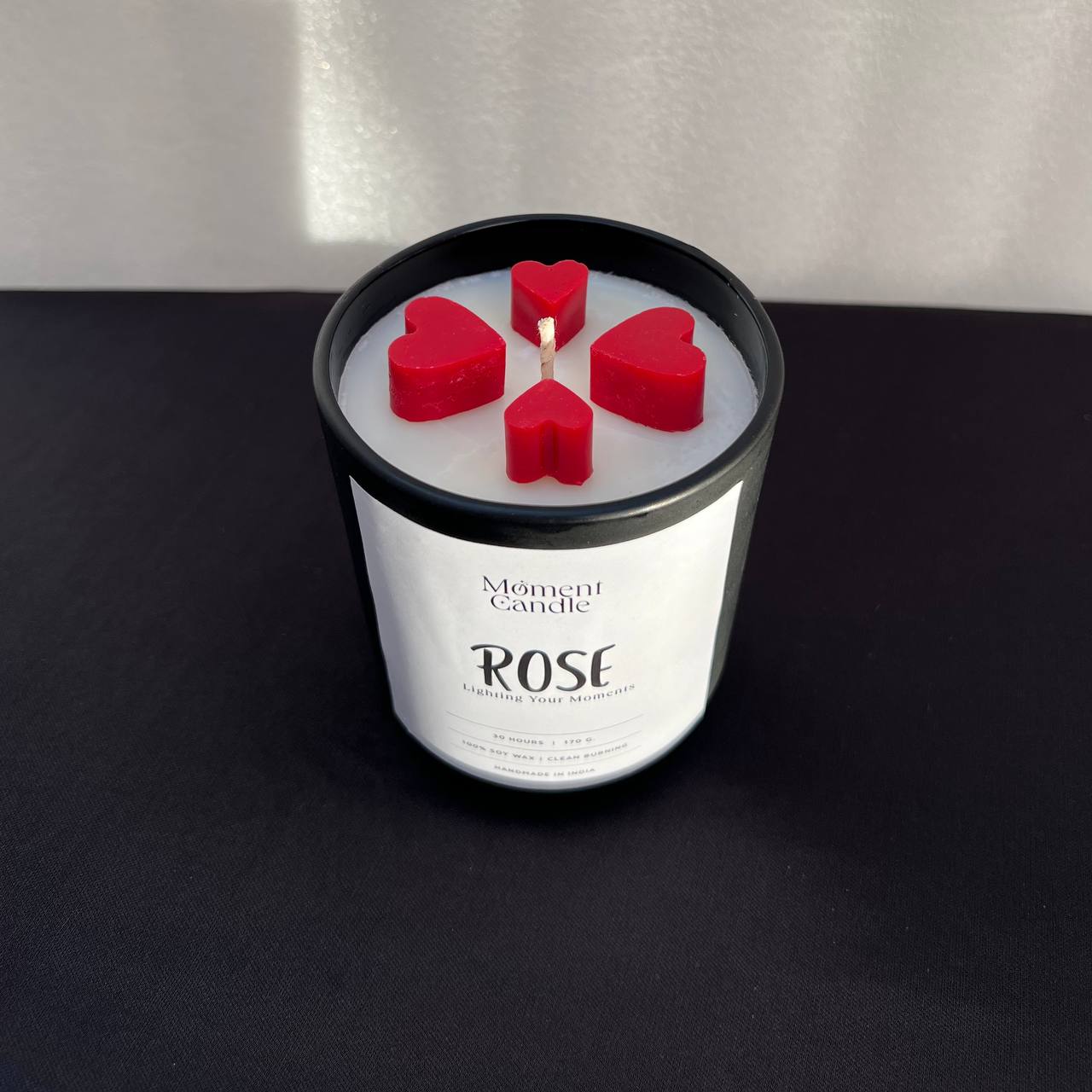 Rose Scented Jar Candle With Heart