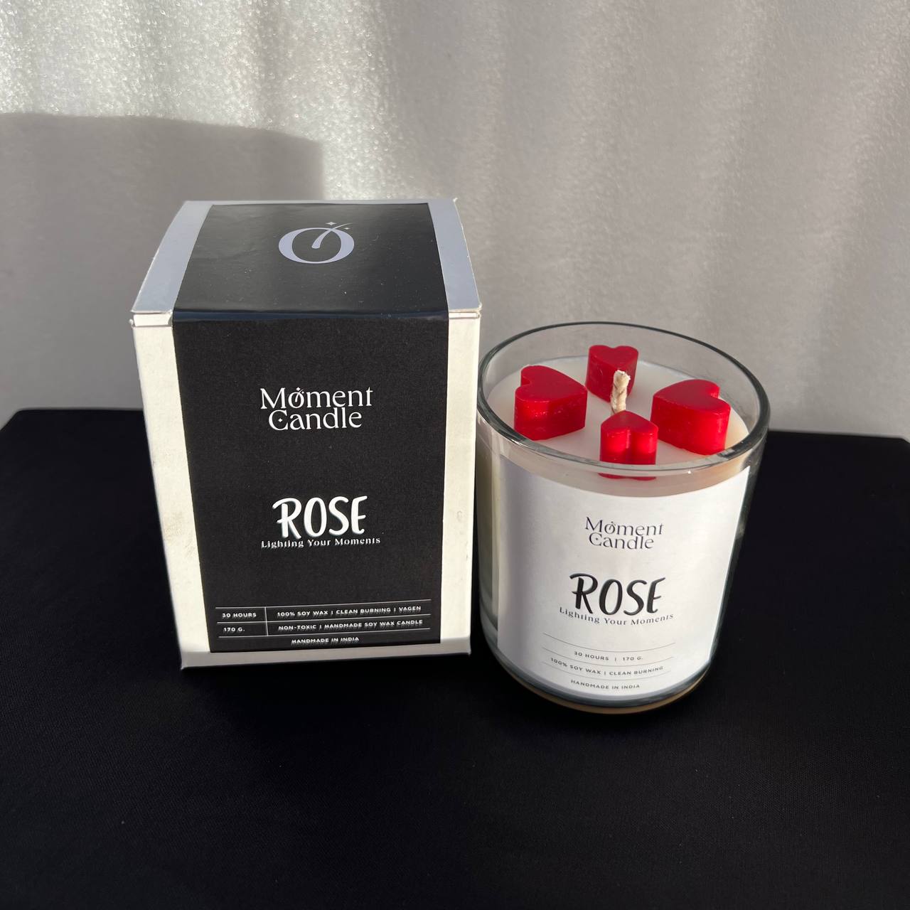 Rose Scented Jar Candle With Heart