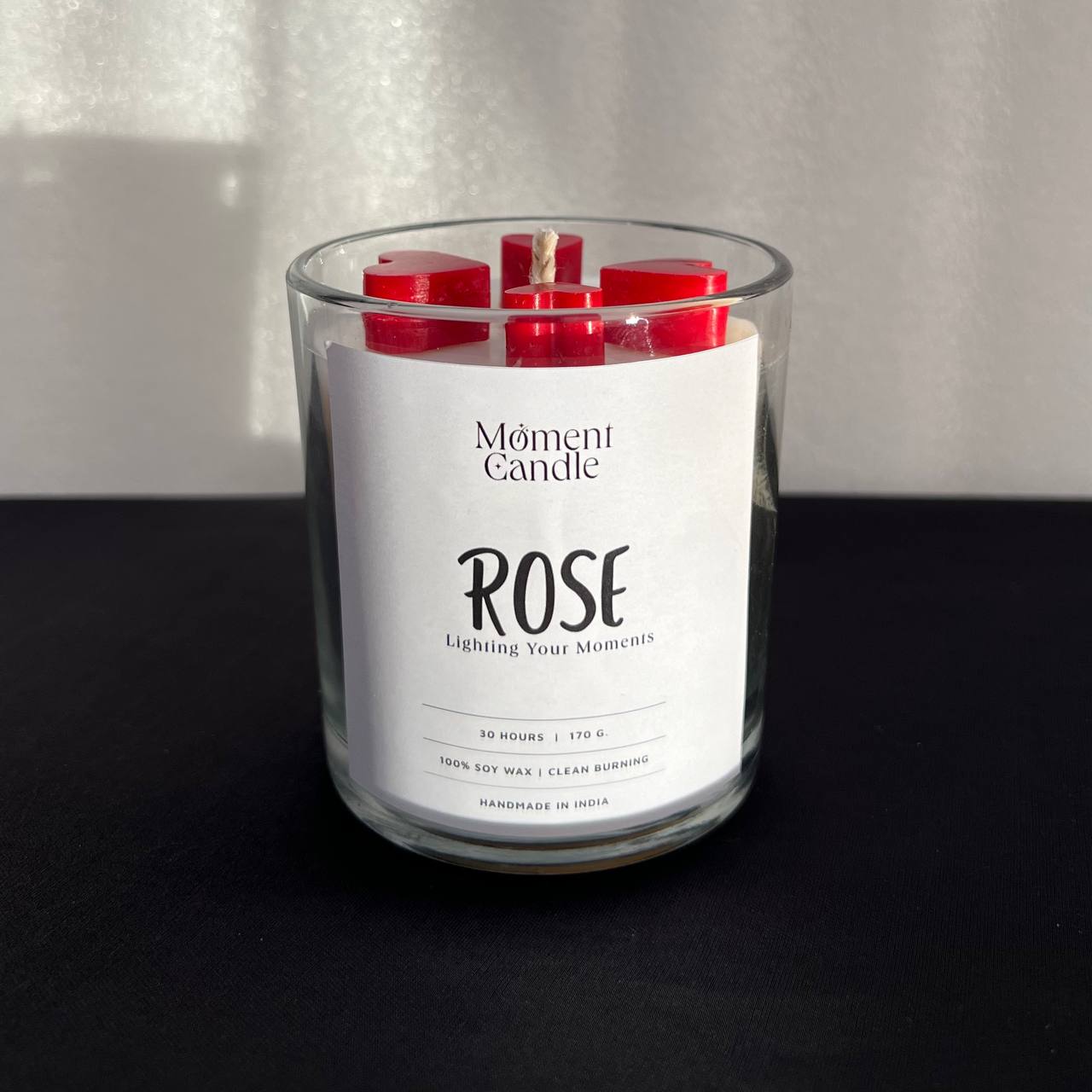 Rose Scented Jar Candle With Heart