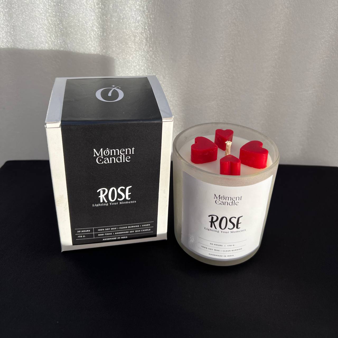 Rose Scented Jar Candle With Heart