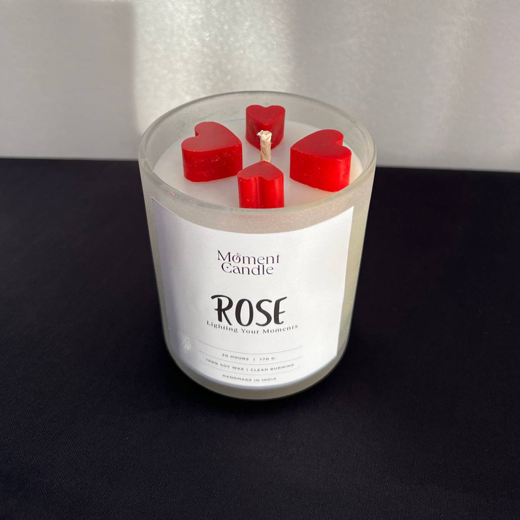Rose Scented Jar Candle With Heart