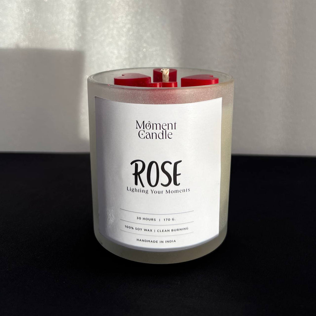 Rose Scented Jar Candle With Heart