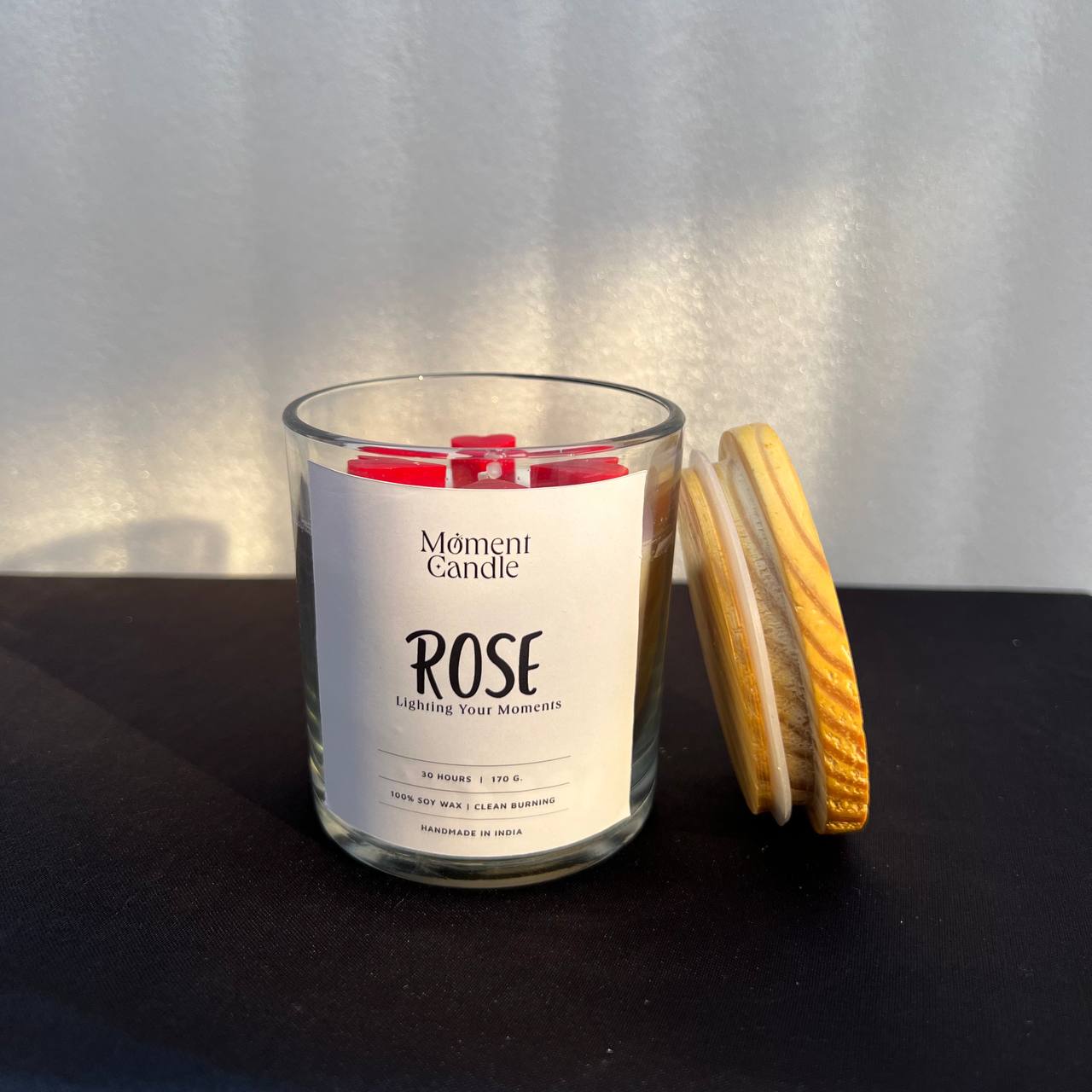 Rose Scented Jar Candle With Heart