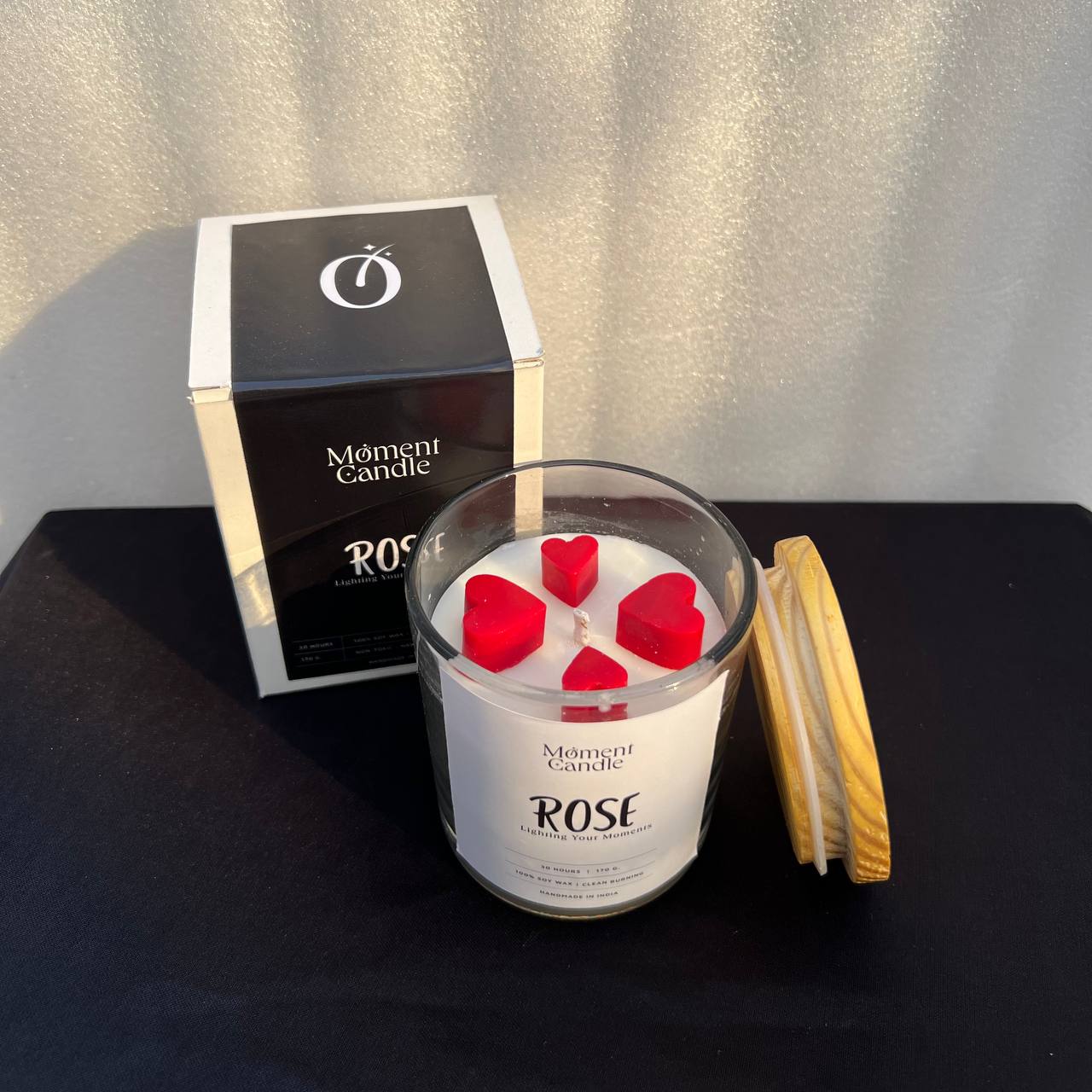 Rose Scented Jar Candle With Heart