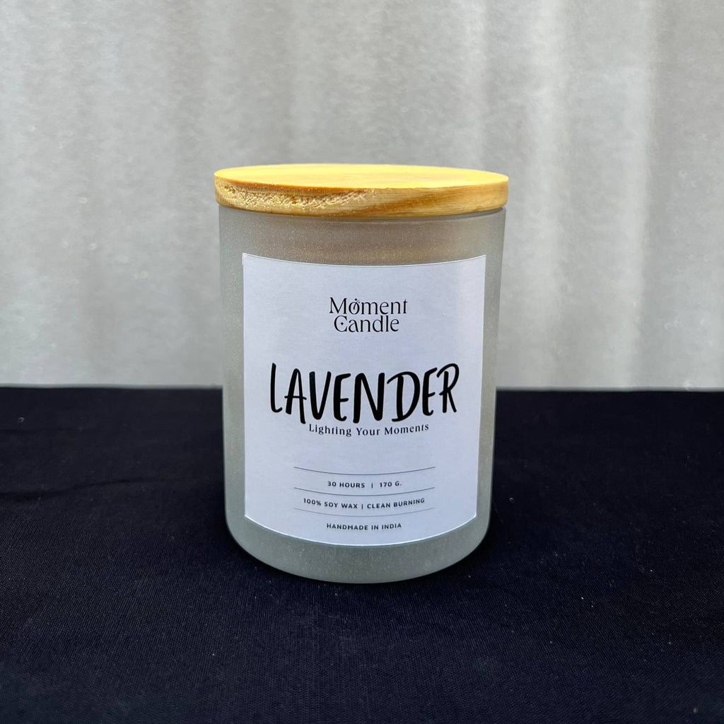 Lavender Scented Jar Candle With Stone